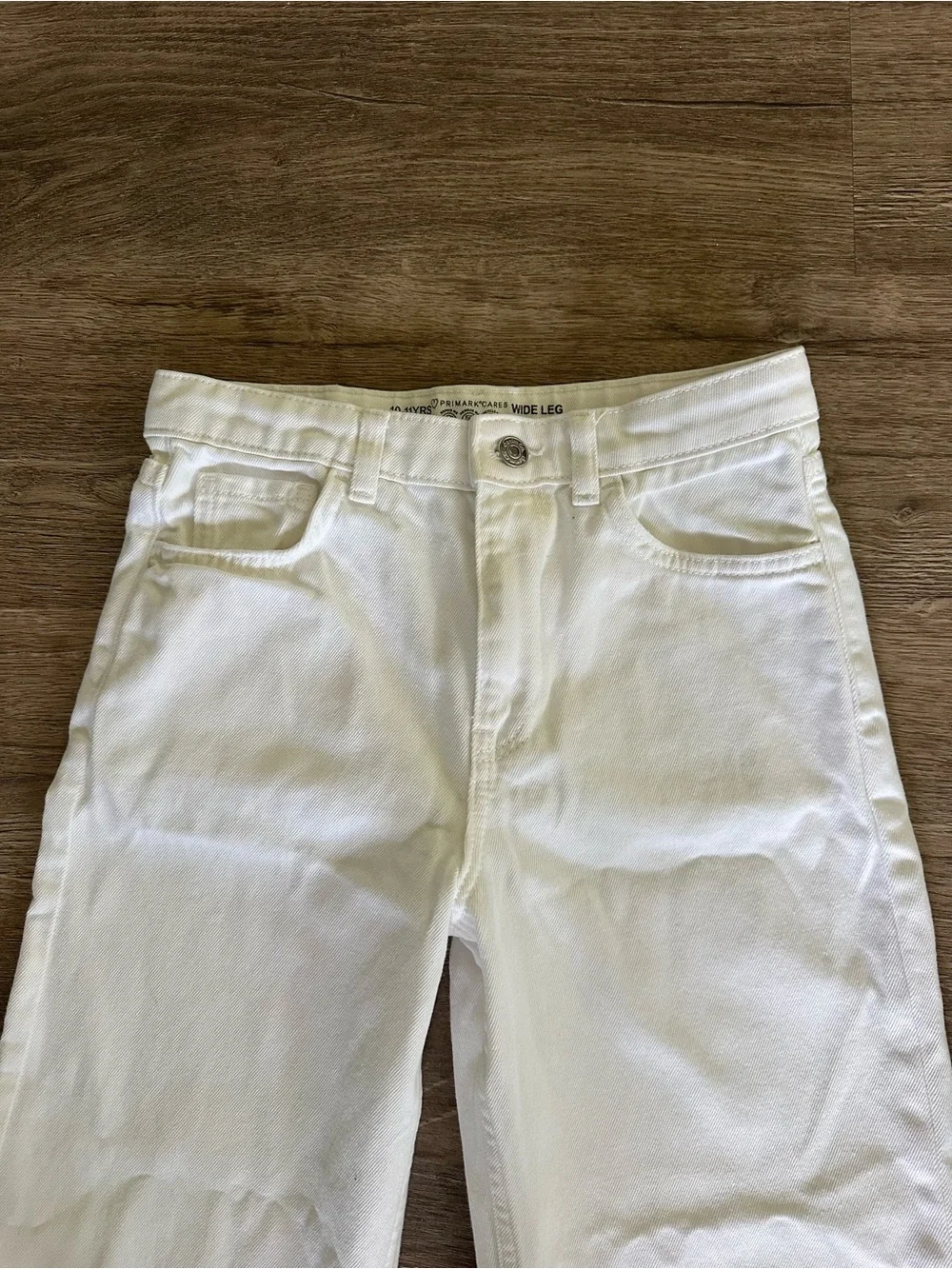 Primark Wide Leg White Jeans